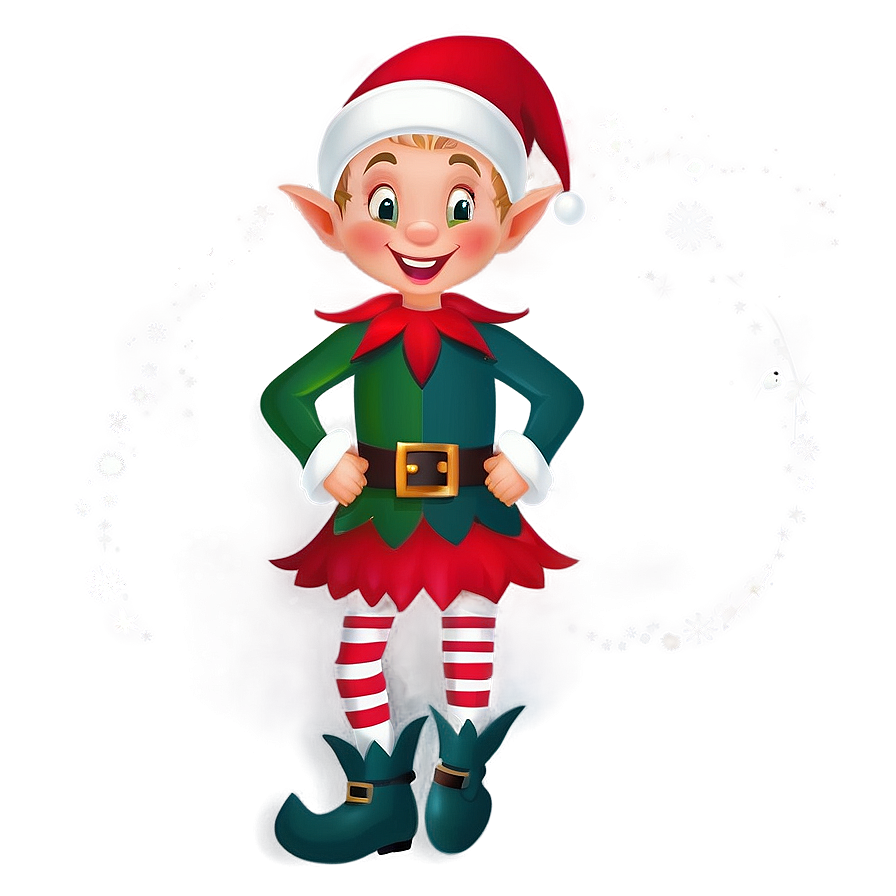 Christmas Elf Illustration Png 06252024 PNG Image