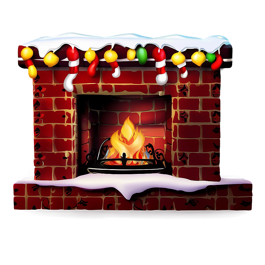 Christmas Fireplace B PNG Image