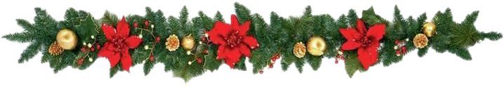 Christmas Garland Decoration PNG Image