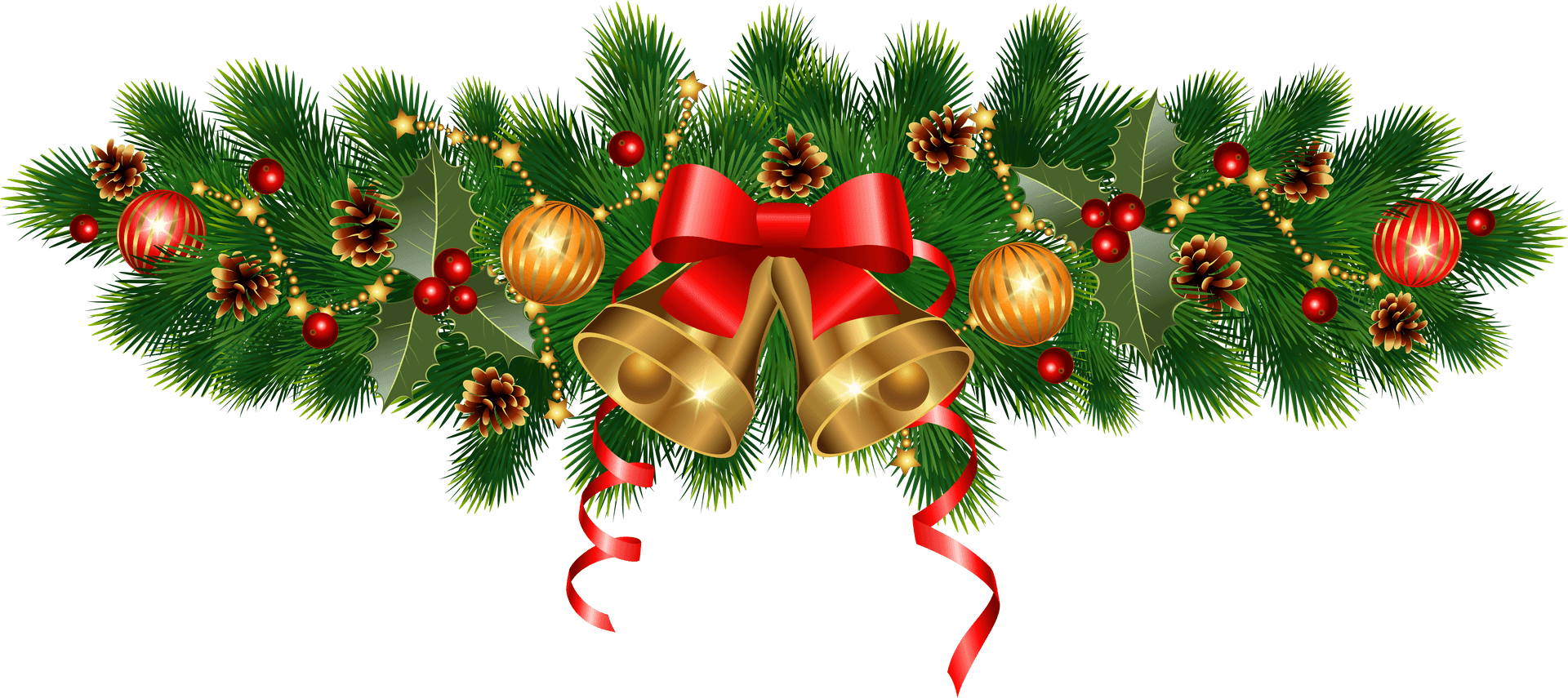 Christmas Garland Decoration.png PNG Image