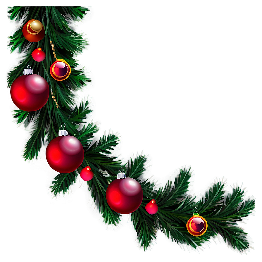 Christmas Garland Ornaments Png 05252024 PNG Image