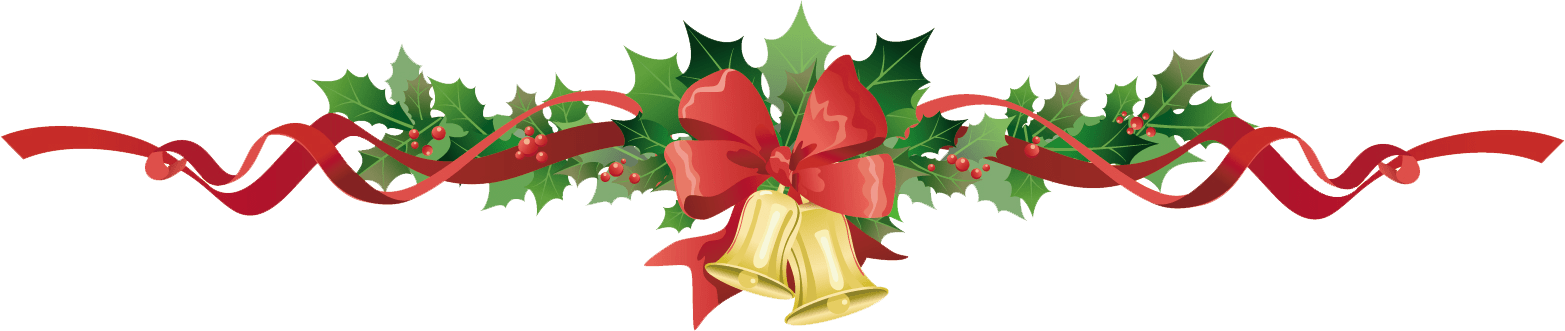 Christmas Garlandwith Red Ribbonand Bells PNG Image