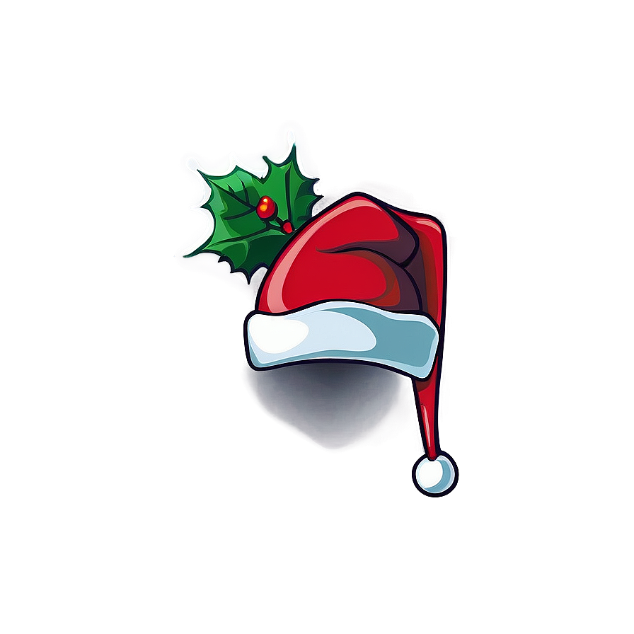 Christmas Hat With Holly Png Djq85 PNG Image