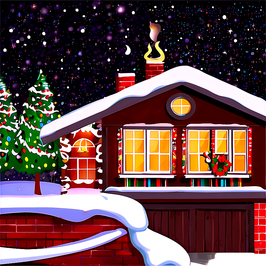 Christmas House Clipart Png Xxv PNG Image