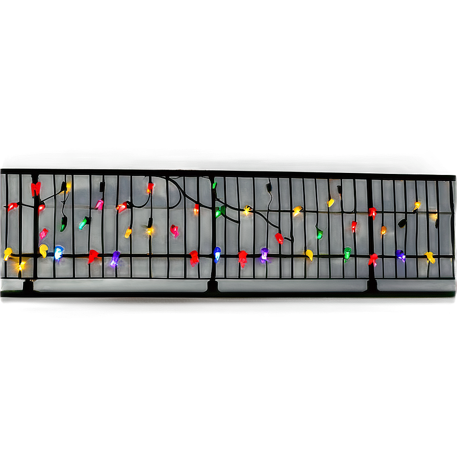 Christmas Lights On Balcony Png Rwx PNG Image