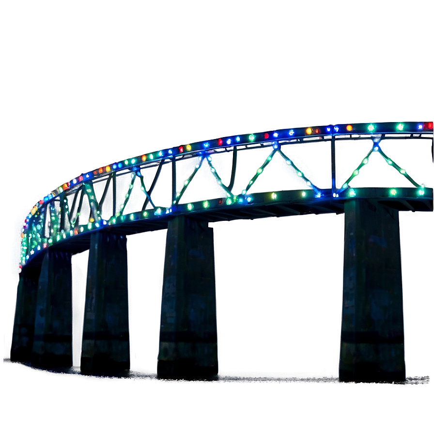 Christmas Lights On Bridge Png 11 PNG Image