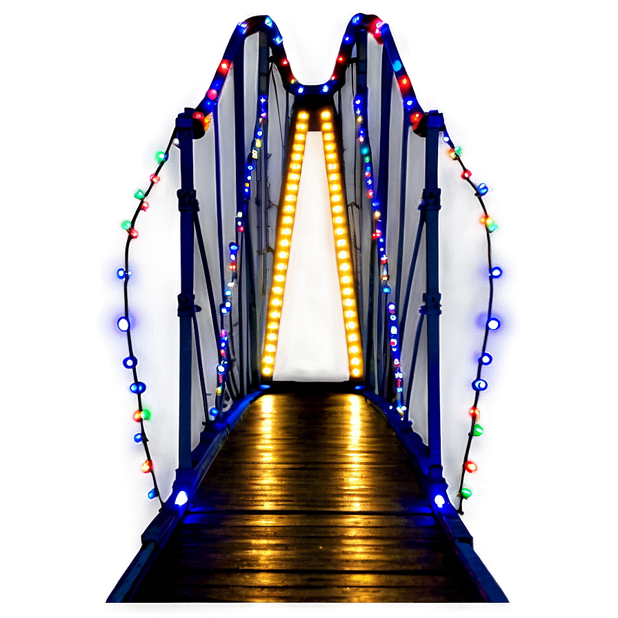 Christmas Lights On Bridge Png Vfo3 PNG Image