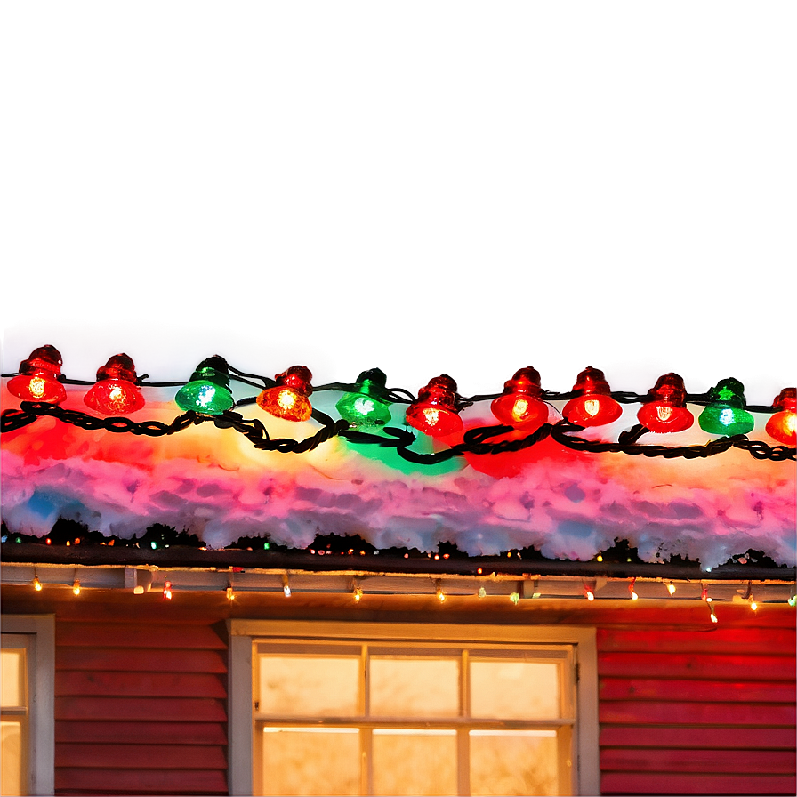 Christmas Lights On Roof Png Csx84 PNG Image