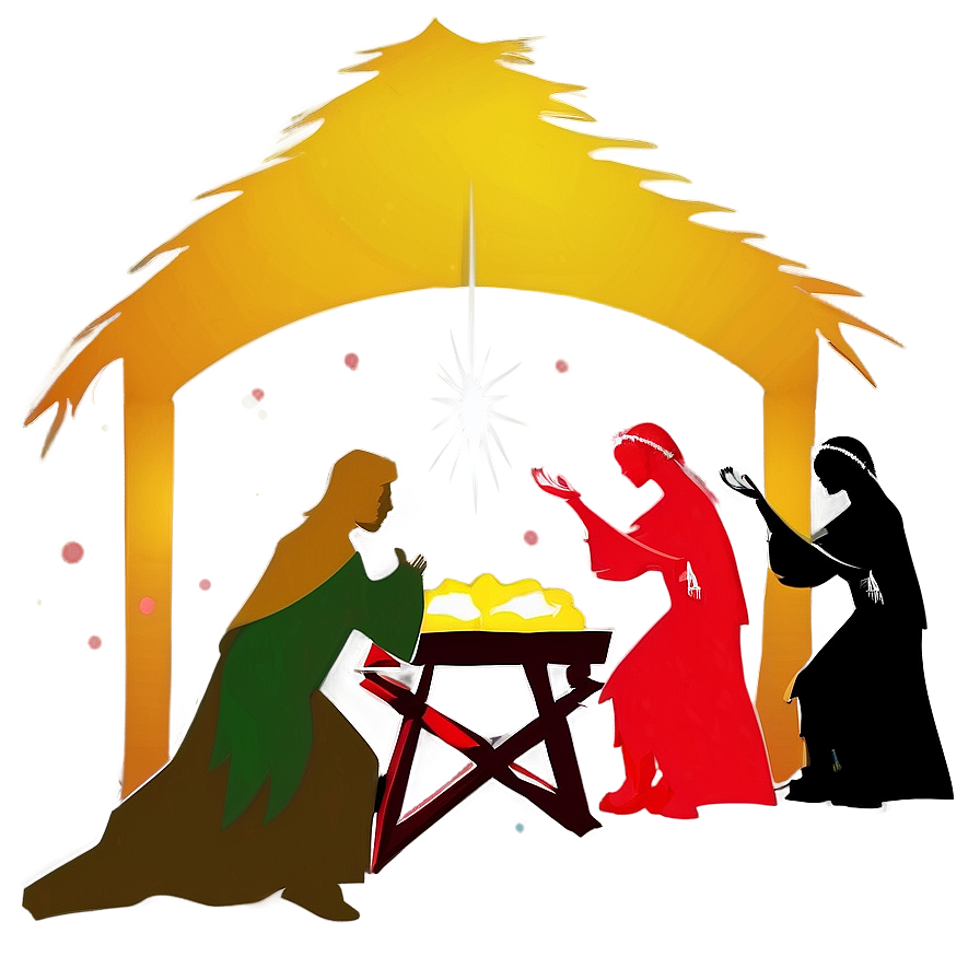 Christmas Nativity Silhouette Png Xwc PNG Image