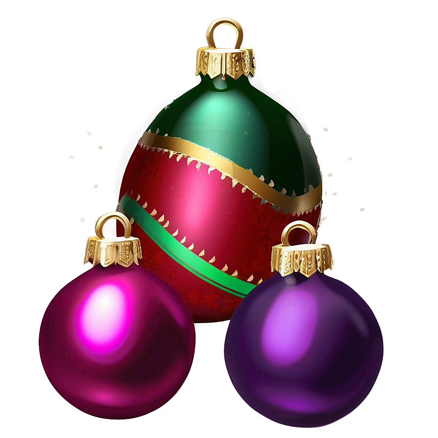 Christmas Ornament Set Png 32 PNG Image