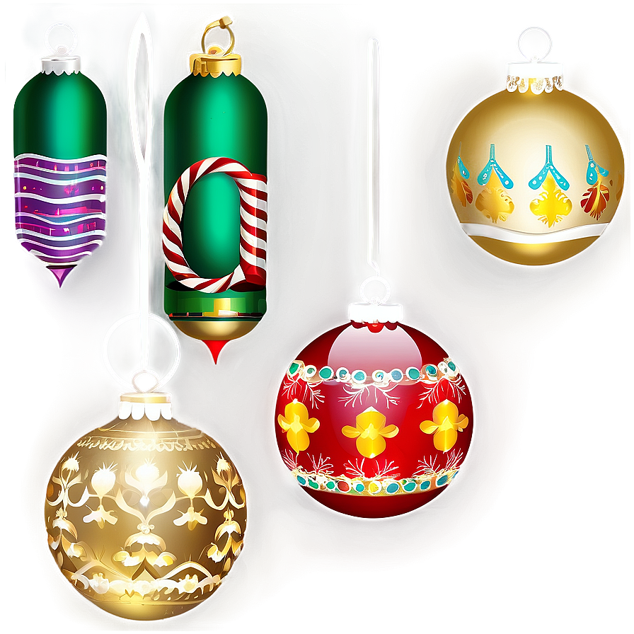 Christmas Ornaments Clipart Png Wvc28 PNG Image