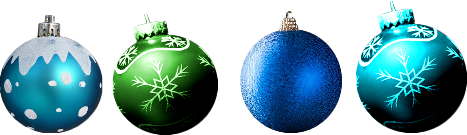 Christmas Ornaments Collection PNG Image