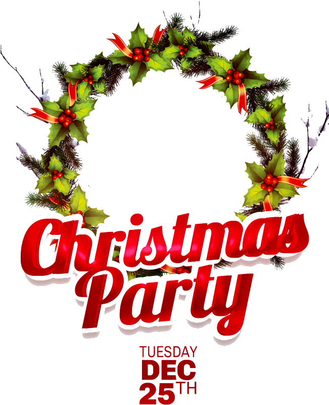 Christmas Party Invitation Graphic PNG Image