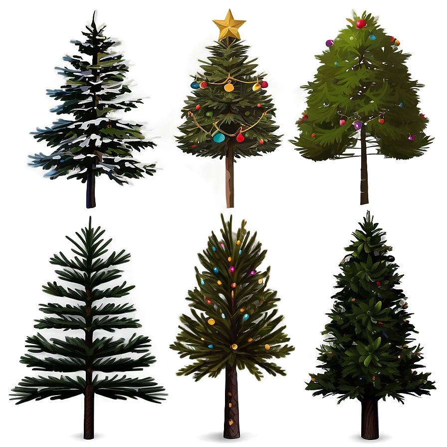 Christmas Pine Trees Png Fta46 PNG Image