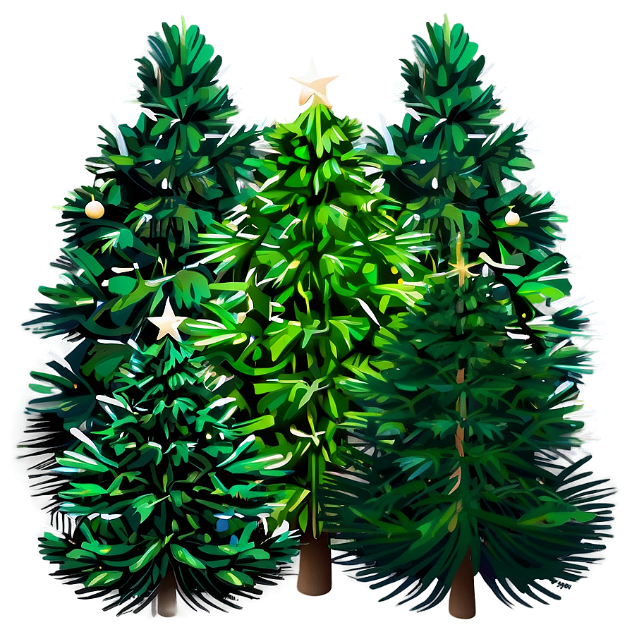 Christmas Pine Trees Png Oxo52 PNG Image