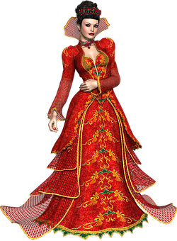 Christmas Queen3 D Render PNG Image