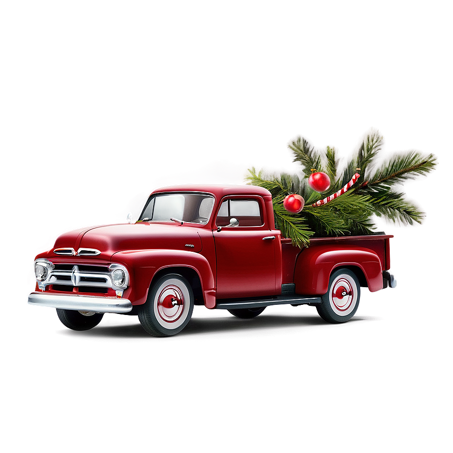 Christmas Red Truck Png 25 PNG Image