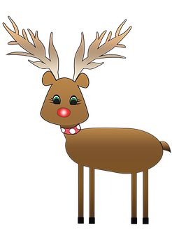 Christmas Reindeer Cartoon PNG Image