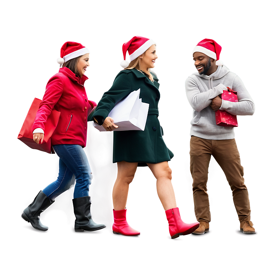 Christmas Shopping Rush Png 06112024 PNG Image