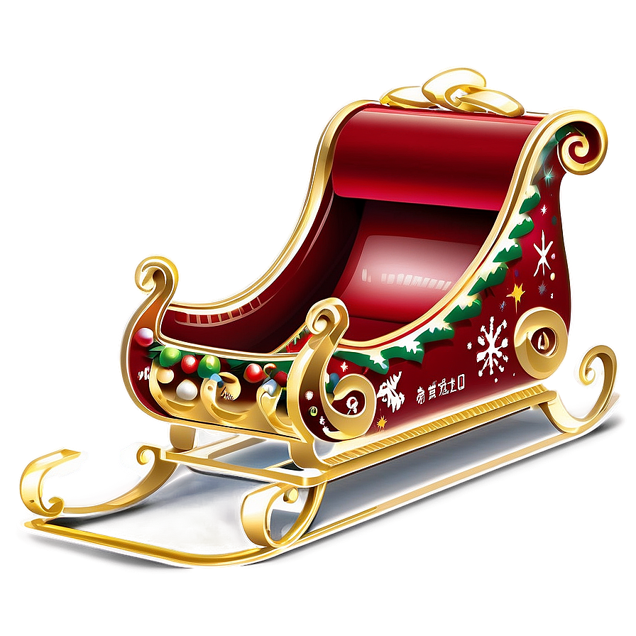 Christmas Sleigh B PNG Image