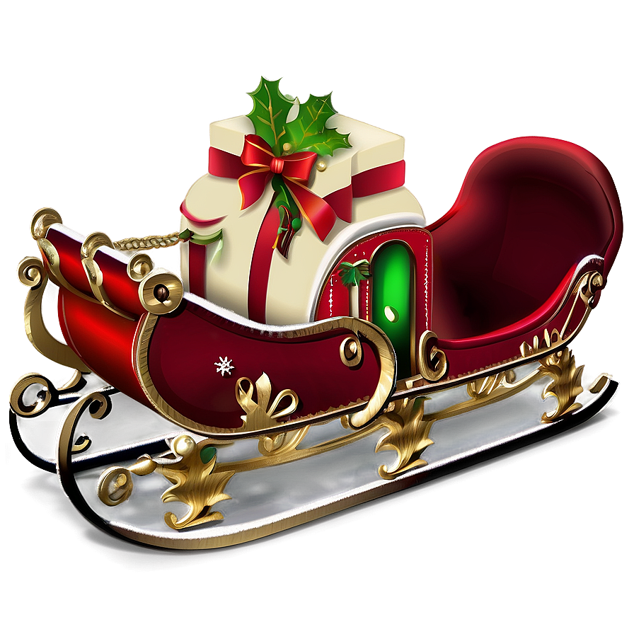 Christmas Sleigh C PNG Image