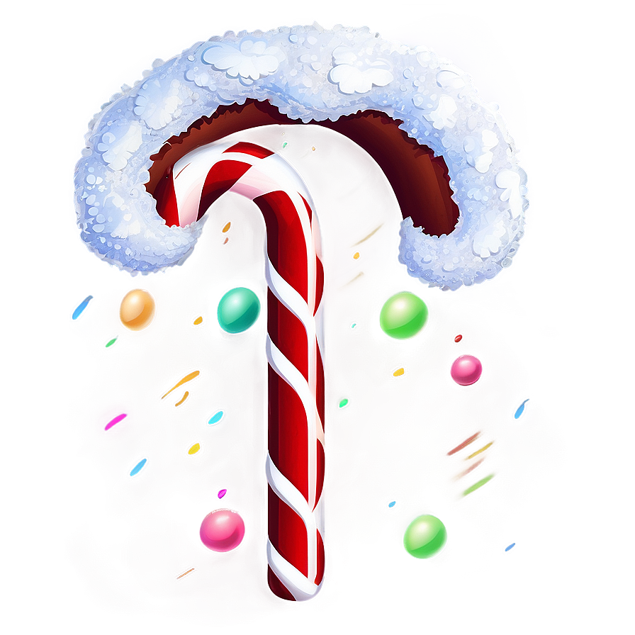 Christmas Snow Candy Cane Png Hlq PNG Image