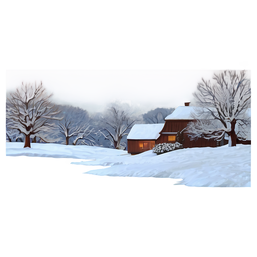 Christmas Snow Scene Png Bdv PNG Image