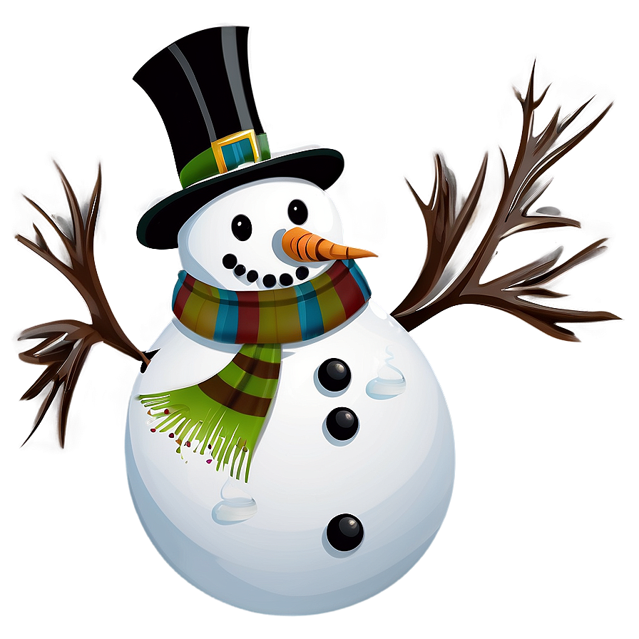 Christmas Snowman Illustration Png 31 PNG Image