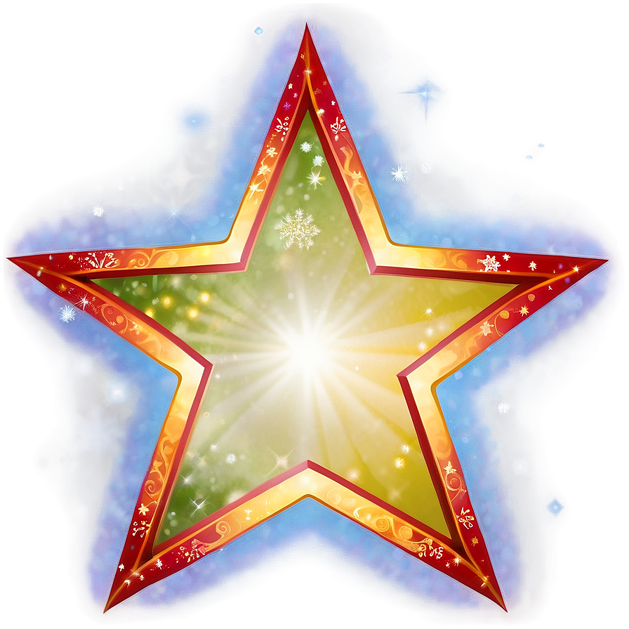 Christmas Star Frame Png Mnp52 PNG Image