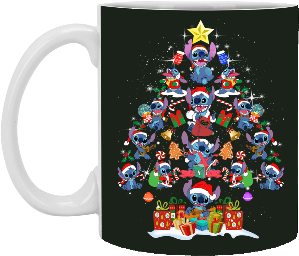 Christmas Stitch Festive Mug Design PNG Image