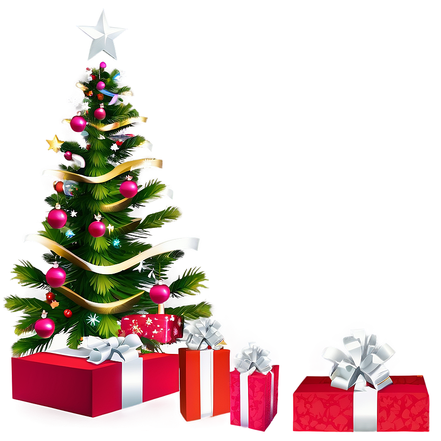 Christmas Tree And Gifts Transparent Png Lmt PNG Image