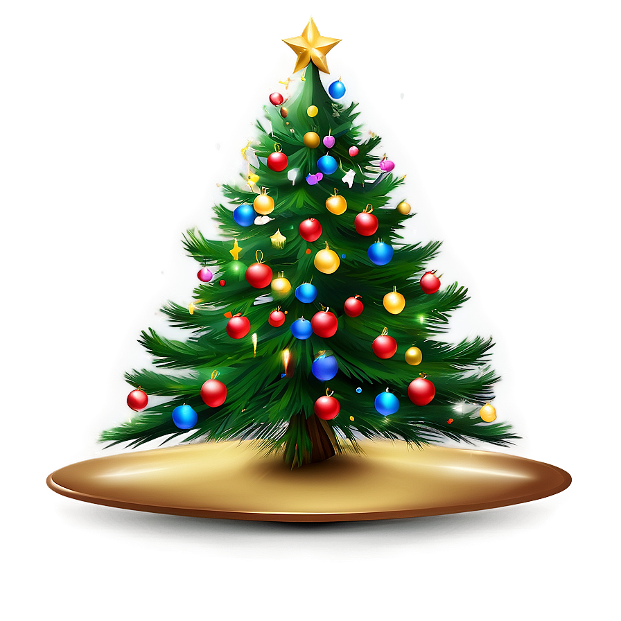 Christmas Tree Outline A PNG Image