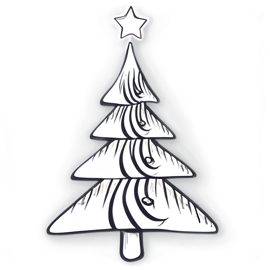 Christmas Tree Sketch Png 44 PNG Image