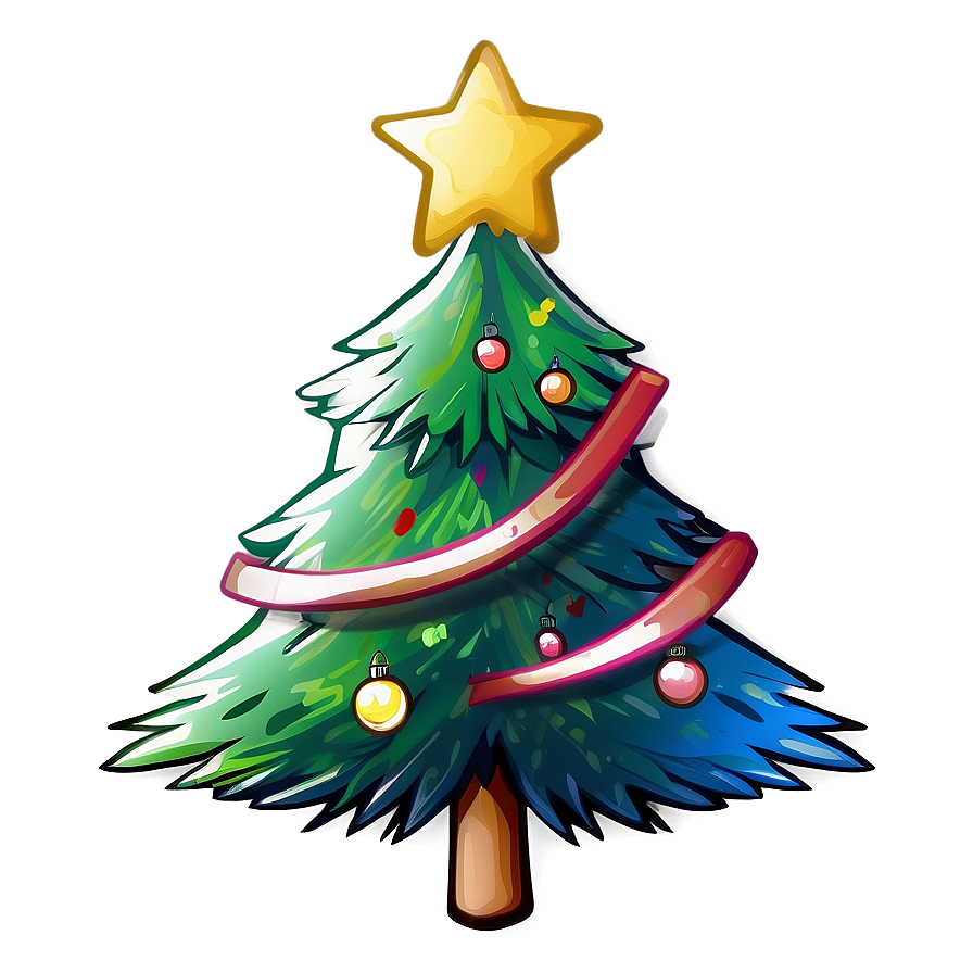 Christmas Tree Sketch Png Ntm PNG Image