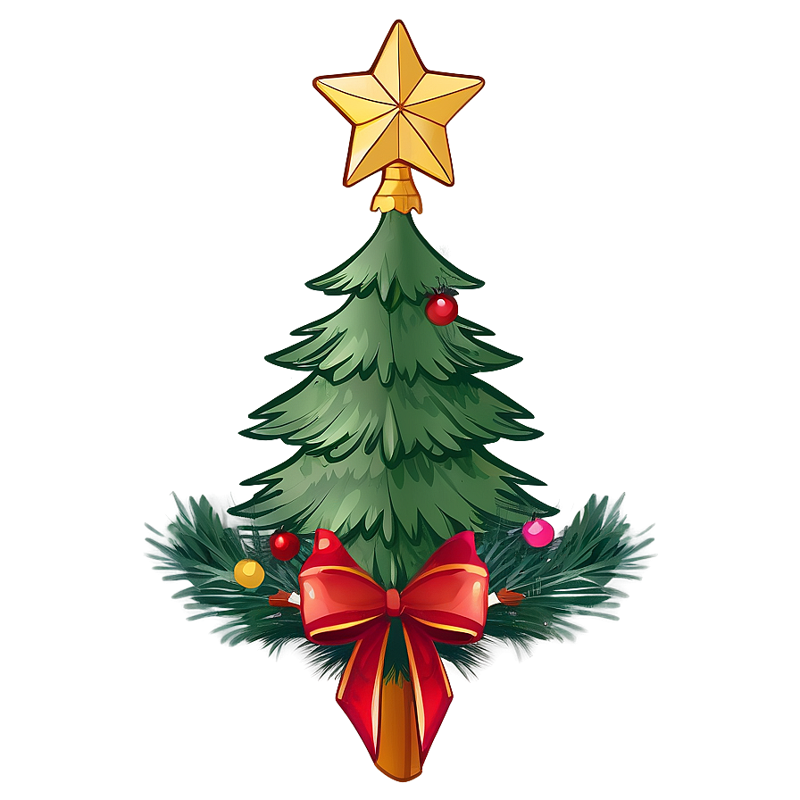 Christmas Tree Topper Png 06122024 PNG Image