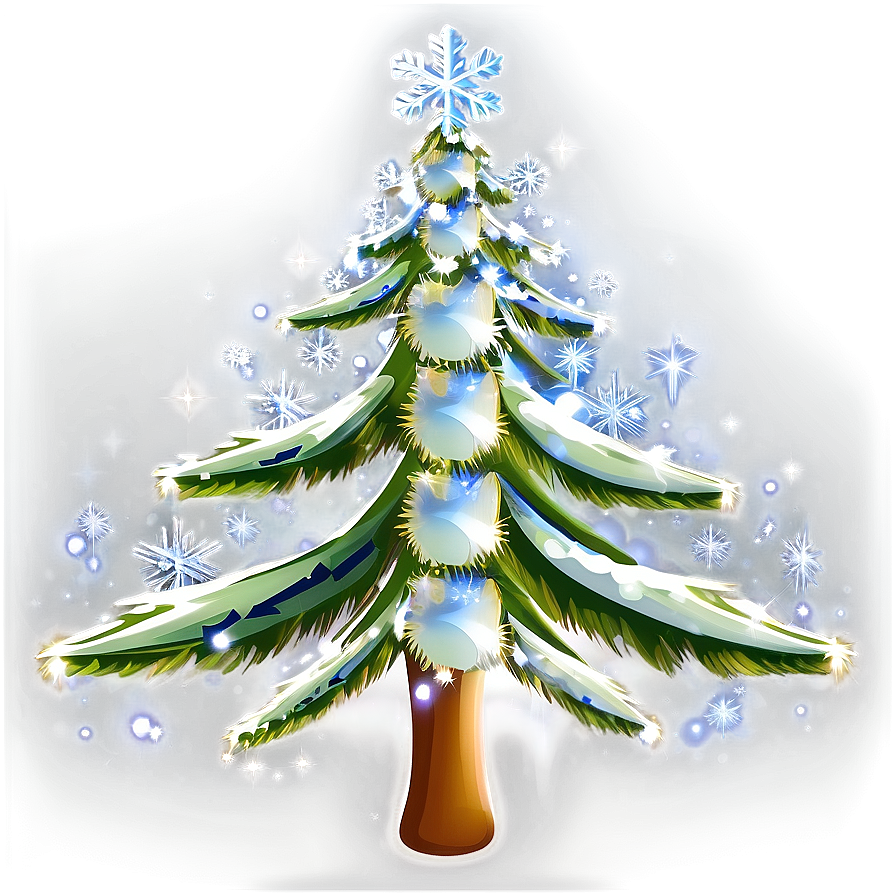 Christmas Tree With Snowflakes Transparent Png 52 PNG Image