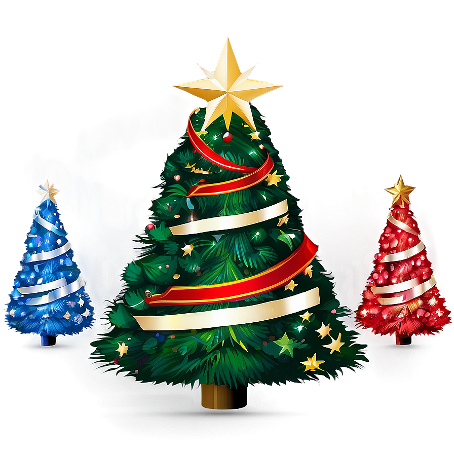 Christmas Tree With Stars Png Aka17 PNG Image