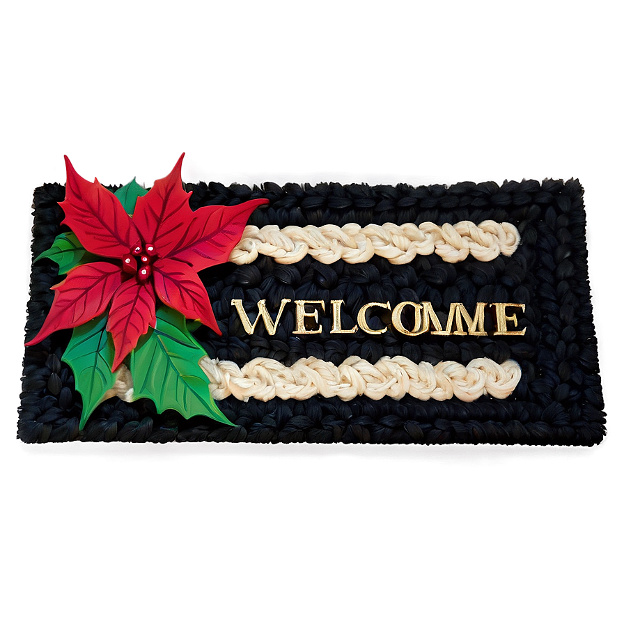 Christmas Welcome Door Mat Png Euc PNG Image