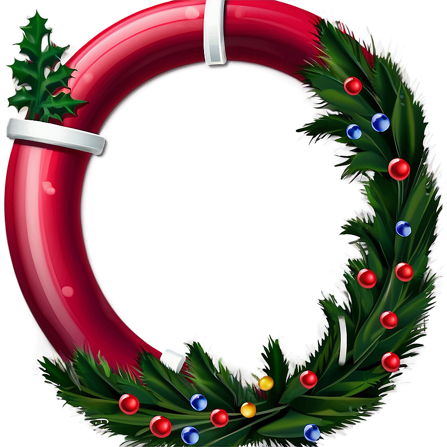 Christmas Wreath Frame Png 05252024 PNG Image