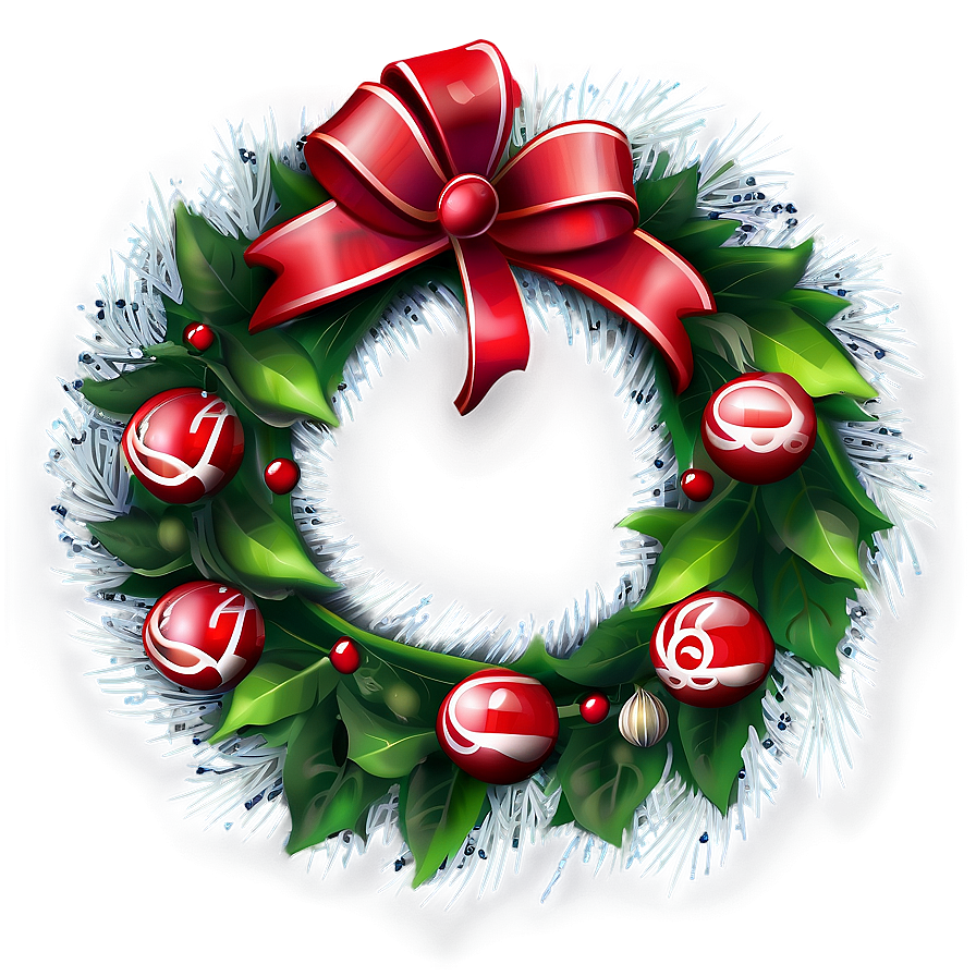 Christmas Wreath Illustration Png 05032024 PNG Image