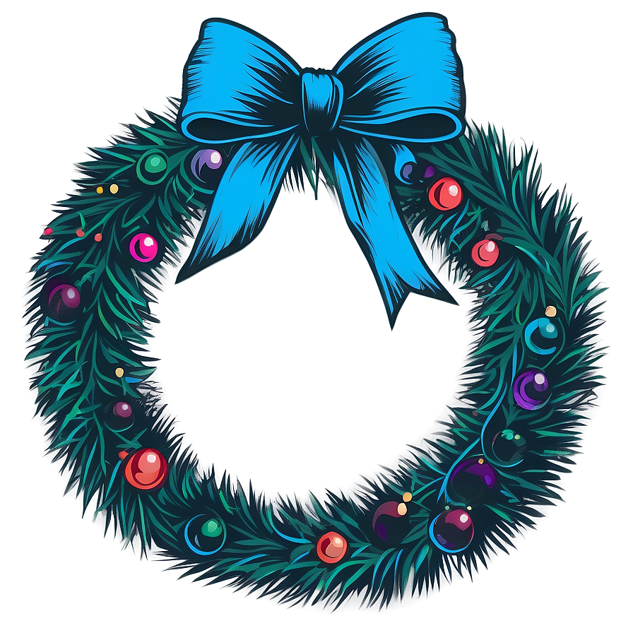 Christmas Wreath Silhouette Png 06272024 PNG Image