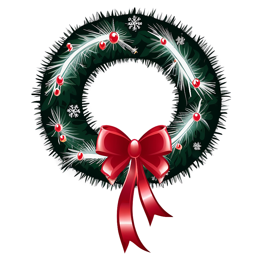 Christmas Wreath Silhouette Png Aeg36 PNG Image