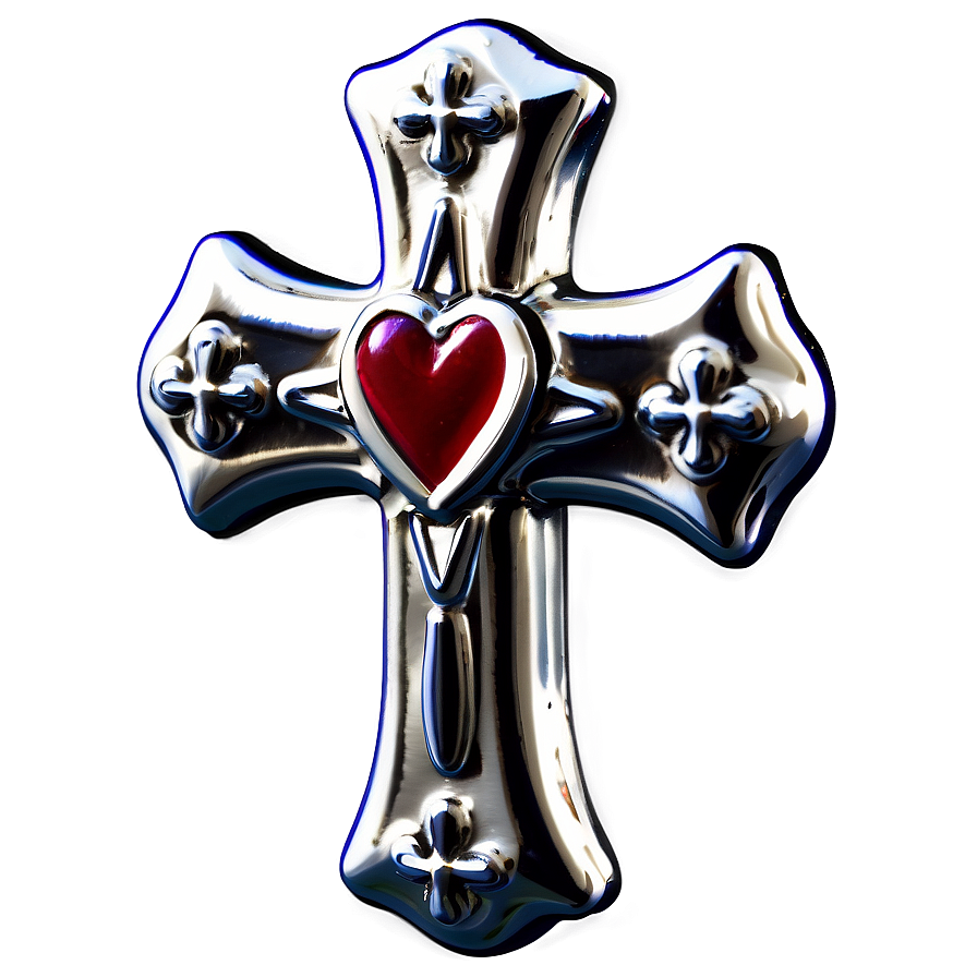 Chrome Heart Cross D PNG Image