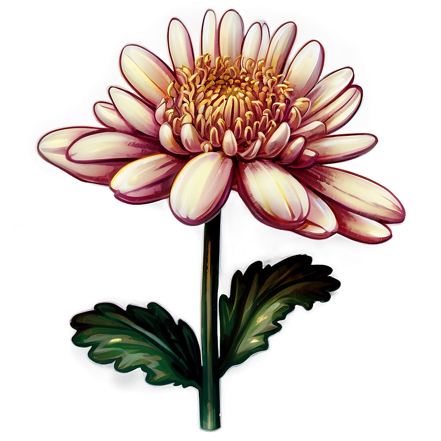 Chrysanthemum Botanical Sketch Png 06112024 PNG Image