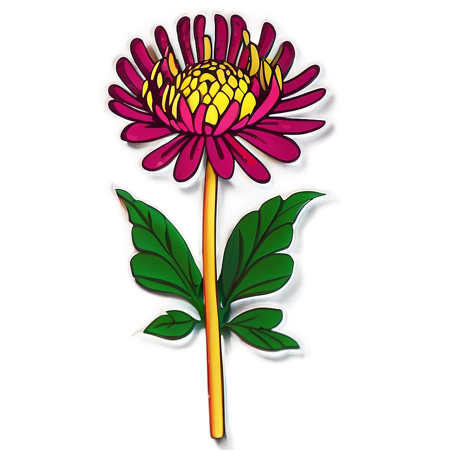 Chrysanthemum Cricut Template Png Jmc PNG Image