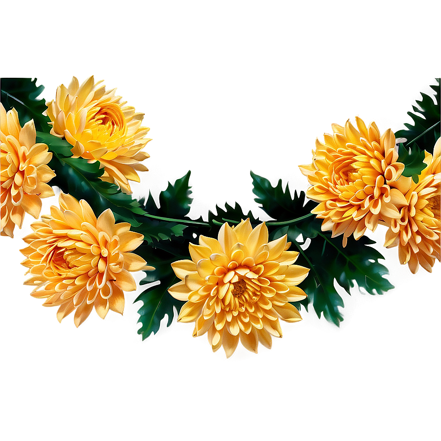 Chrysanthemum Festive Garland Png 91 PNG Image