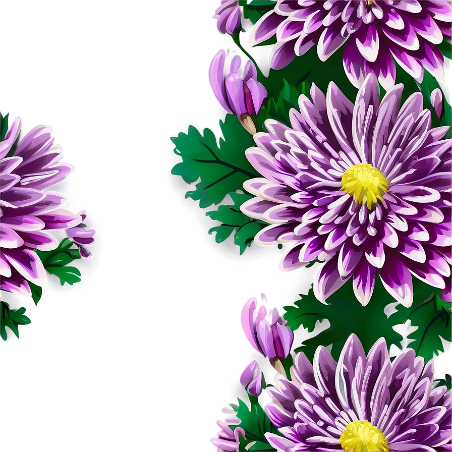 Chrysanthemum Floral Wallpaper Png Dwp32 PNG Image