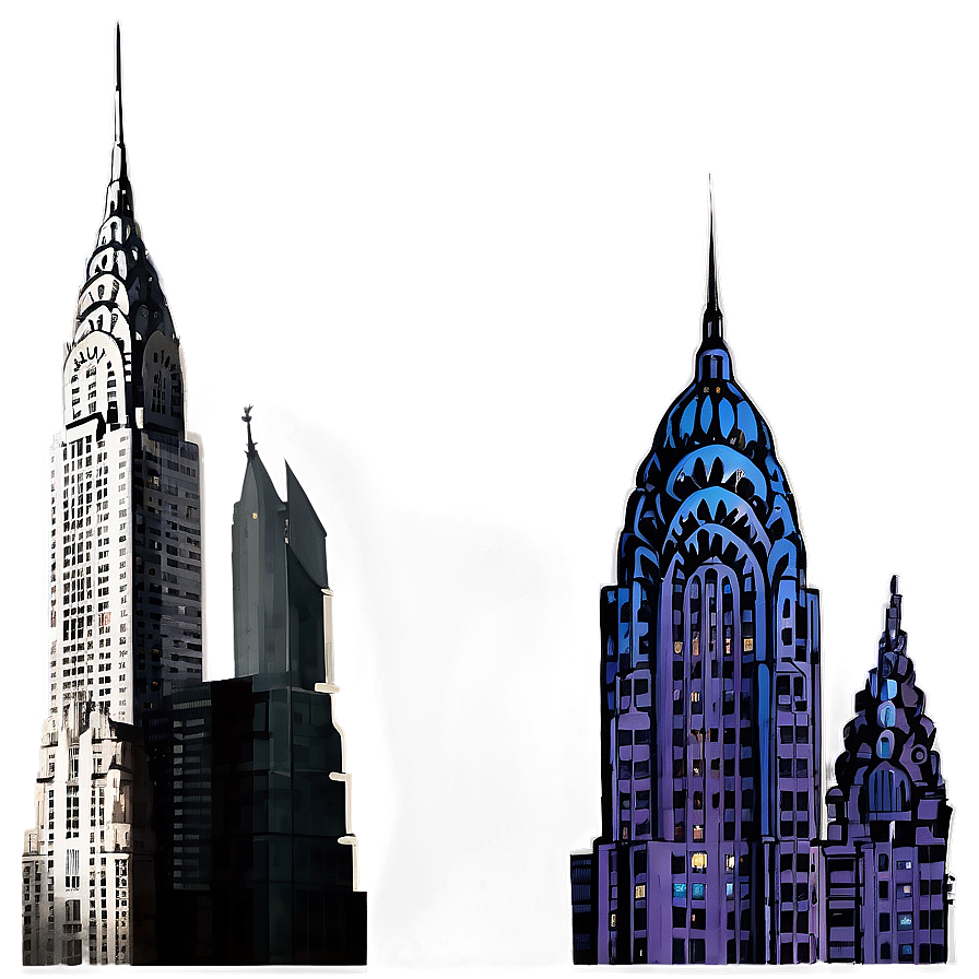 Chrysler Building Abstract Representation Png 26 PNG Image