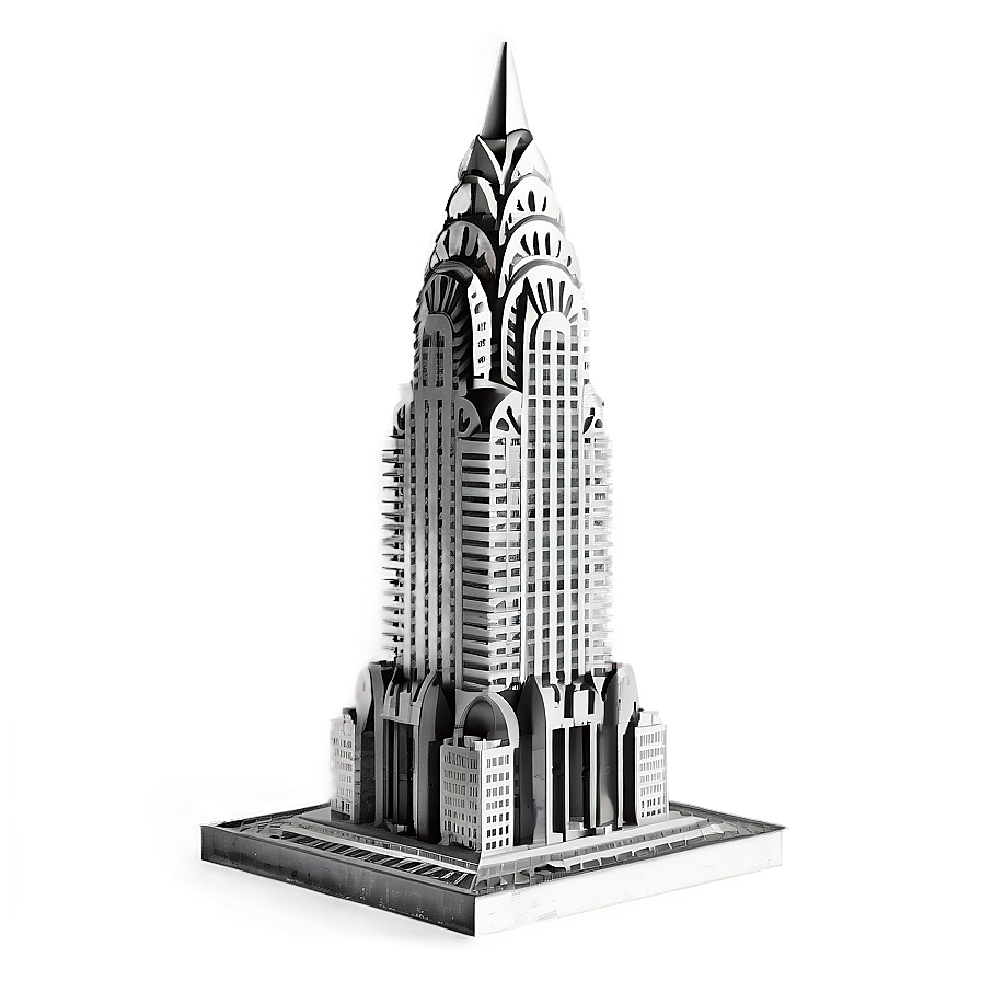 Chrysler Building Construction Era Png Jxg PNG Image