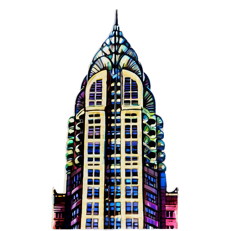 Chrysler Building Lit Up Png Poj PNG Image